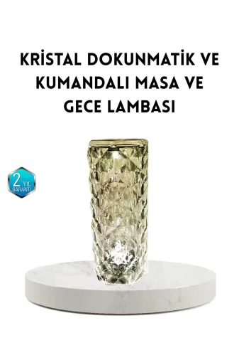 UCUZTEKNO TYCD382E5255B7E0C21918310 Kristal Rgb Led Masa Lambası – Renkli Kumandalı Işık, Dekoratif Ve Enerji Tasarruflu