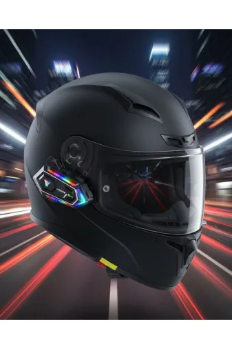 UCUZTEKNO TYCDBA7E66DFFFF3C768CF910 Çift Telefon Destekli Motosiklet Kask Bluetooth Kulaklık