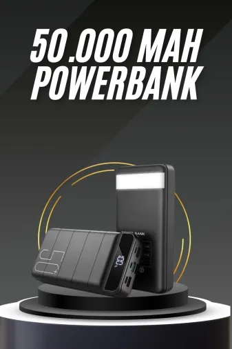 UCUZTEKNO TYCSIQRH2N177644262125591 Preminyum 50.000 Mah Led Dijital Göstergeli Usb Çıkışı Powerbank