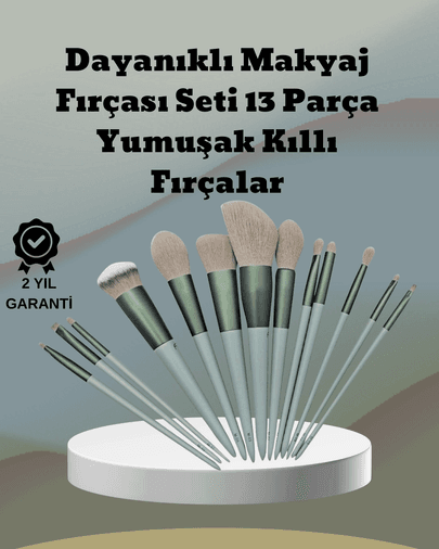 Umuşak Kıllı Es Tasarımlı 13'lü Makyaj Fırçası Seti Günlük Ve Profesyonel Kullanım