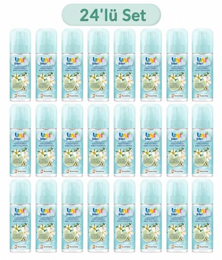 Uni Baby Bebek Kolonyası 150ML Nemlendiricili - Bahar Çiçekleri (24 Lü Set)
