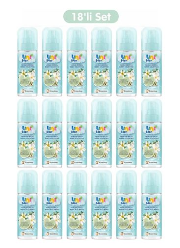 Uni Baby Bebek Kolonyası 150ML Nemlendiricili - Bahar Çiçekleri (18 Li Set)