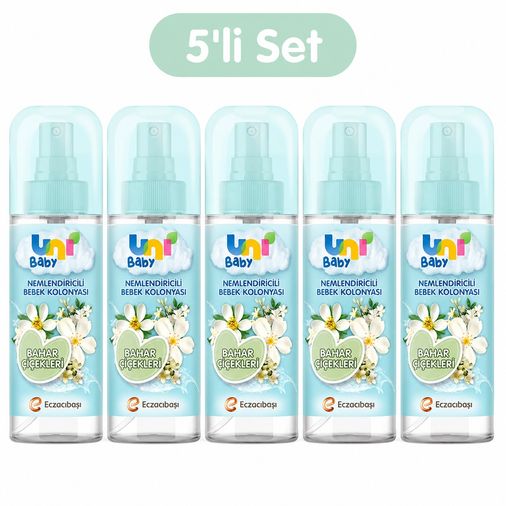 Uni Baby Bebek Kolonyası 150ML Nemlendiricili - Bahar Çiçekleri (5 Li Set)