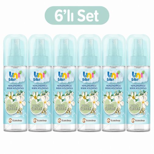 Uni Baby Bebek Kolonyası 150ML Nemlendiricili - Bahar Çiçekleri (6 Lı Set)