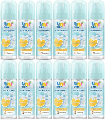 Uni Baby Bebek Kolonyası 150ML Nemlendiricili/Çiçeksi Ferahlık (12 Li Set)