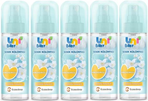 Uni Baby Bebek Kolonyası 150ML Nemlendiricili/Çiçeksi Ferahlık (5 Li Set)