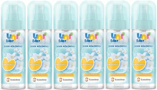 Uni Baby Bebek Kolonyası 150ML Nemlendiricili/Çiçeksi Ferahlık (6 Lı Set)