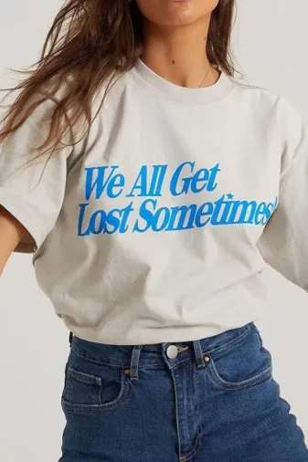 Unisex Baskılı Oversize T-Shirt - Beyaz - L - Beyaz