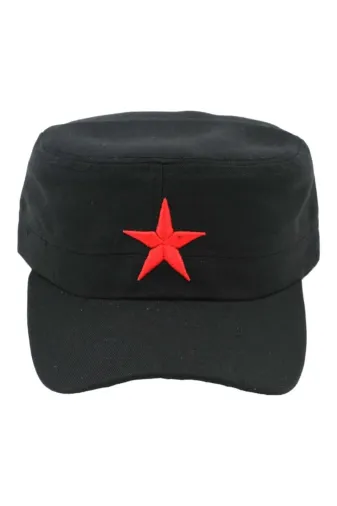 Unisex Pamuklu Yıldızlı Castro Şapka