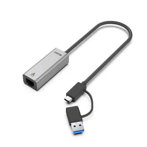 Unitek Hibrit USB-C/USB-A 2.5GbE Adaptör