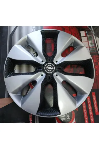 Universal 28272837827282op Opel Corsa Uyumlu 15 Inç Çift Renk Jant Kapağı 4'lü Takım Amblem Hediyeli