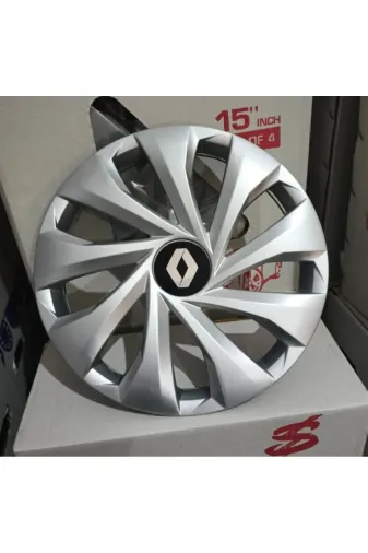 Universal 29372928927292 Renault Symbol / Clio / Megane / Kangoo Uyumlu 14 Inç Jant Kapağı 4'lü Takım Amblem Hediyeli