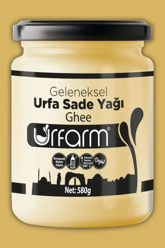 URFARM SADEYAG580 Sade Yağ (Ghee) 580 Gr –Koyun Sütü Yağı (Coğrafi Işaretli Urfa Sadeyağ) Laktozsuz, Kazeinsiz, Ketojenik