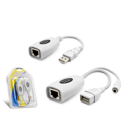 USB RJ45 Kablolu Uzatıcı Seti 60 m - Beyaz HDX5064