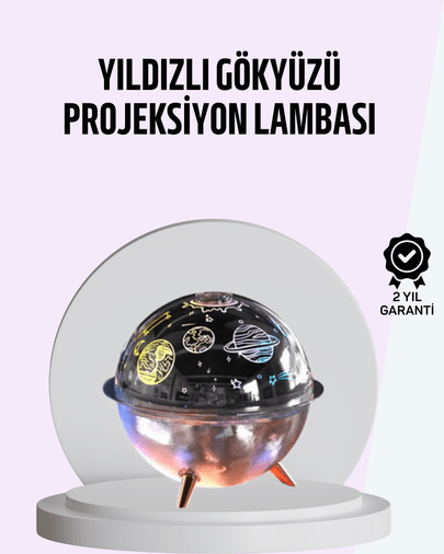 USB Şarjlı Uzay Temalı Işık Projektörü Hava Nemlendirici