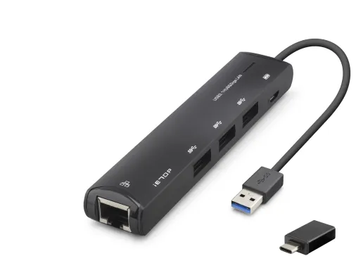 Usb Type-c 3.2 Gen1 Hub Gigabit Lan 4 Port 5 Gbps Siyah HDX7897