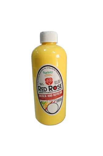 UygunBulduk UB-AKRLK-BYA-500ML Sarı Renk Akrilik Hobi Boyası - 10 Farklı Renk Seçenekli 500Ml