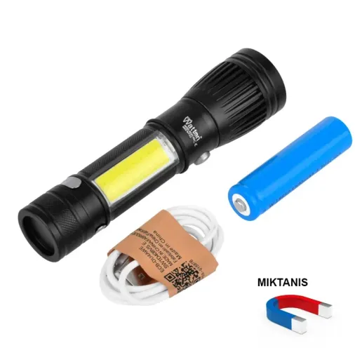 Uzun Mesafeli Led Mıknatıslı Fener 15 Cm Kamp Ve Ev Kullanımı