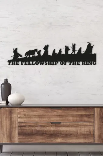 varsaburada HDN5ADL9 Ahşap Lazer Kesim Lord Of The Rings Duvar Dekoru