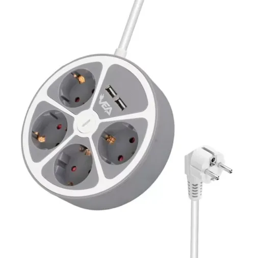 Vea Ve-g604yu 4'lü 2 Usb’li Anahtarlı 1.5 Metre Grup Priz
