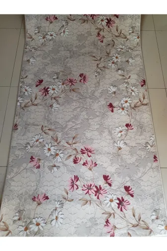 Venüs kpgmldut1 Renkli Çiçekli Yıkanabilir Kaymaz Taban Dört Mevsimlik Salon, Banyo, Balkon, Genç Odası Kesme Halı