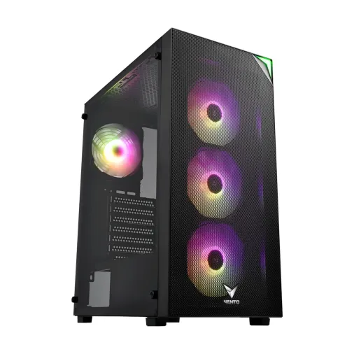 VG3400S PSU YOK 4x12CM RGB FAN ATX MESHED PANEL 2xUSB2.0/1xUSB3.0 SİYAH GAMING KASA