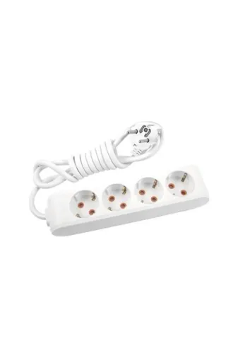 VİKO 90113402 4'lü Topraklı 3 Metre Kablolu Grup Priz