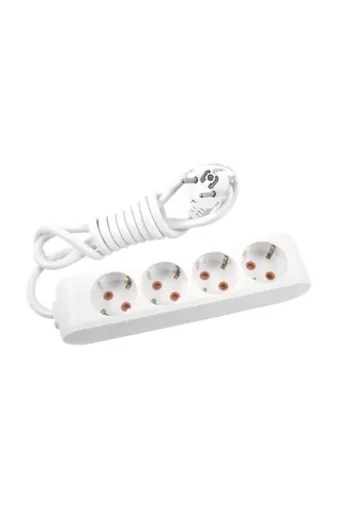 VİKO 90113405 4'lü Topraklı 5 Metre Kablolu Grup Priz