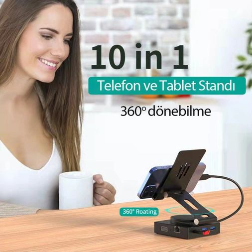 VINTESSY İTRARK18002MUK Dönüştürücü 10In1 Hub 116 - Gri Çevirici