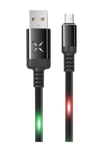 VINTESSY İTRARK6048MUK Dc09 Ses Duyarlı Işıklı Micro Usb Kablo 1M 2A - Siyah Diğer