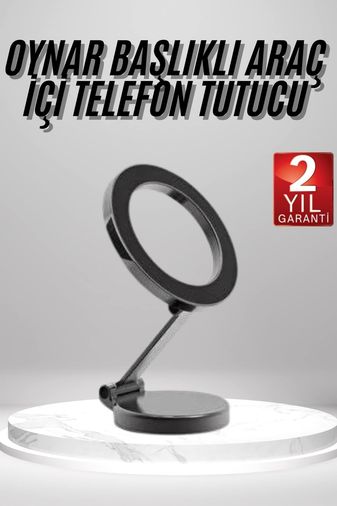 VINTESSY TKNUCZZZARAÇİÇİTELEFONTUTUCUUUU1MKR Magsafe Telefon Tutucu 360 Dönebilen Ayarlanabilir Araç İçi Tutucu Akıllı Saat