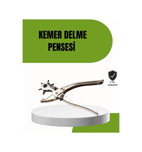 VINTESSY TKNUCZZZKEMERDELME-2MKR Deride Kemer Çanta Ayakkabı Delme Pensesi 6 Uçlu Döner Başlıklı Tamir Aleti Standart
