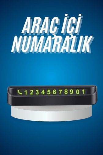 VINTESSY TKNUCZZZNUMARATÖRRRRR2MKR Araç İçi Numaratör Numaralık Oto Cam Kartı Fosforlu Numaratör Akıllı Saat