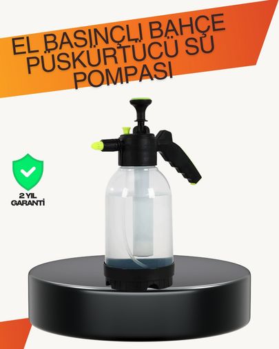 VINTESSY TKNUCZZZŞEFFAFPOMPA2LİTRE-4MKR Manuel Köpük Üreten Basınçlı Sprey Şişesi 2L Temizlik Ve Oto Yıkama Akıllı Saat