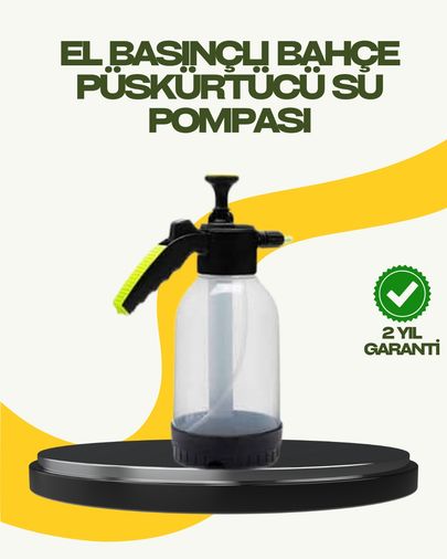 VINTESSY TKNUCZZZŞEFFAFPOMPA2LİTREMKR Manuel Basınçlı Köpük Püskürtücü Ayarlanabilir Nozullu 2 Litre Araba Yıkama Akıllı Saat
