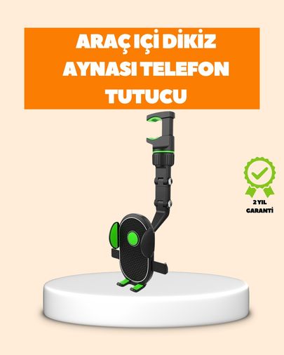 VINTESSY TKNUCZZZTELEFONTUTUCUAYNAYATAKMALI-2MKR Araç İçi Dikiz Aynası Telefon Tutucu Katlanabilir Ve Çok Fonksiyonlu Akıllı Saat
