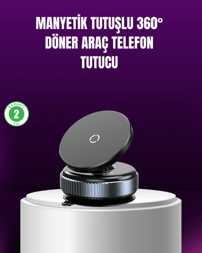 VINTESSY TKNXUCZK009TELEFONTUTUCUMKR Araç İçi Manyetik Telefon Tutucu 360 Döner Vakumlu Stand Akıllı Saat