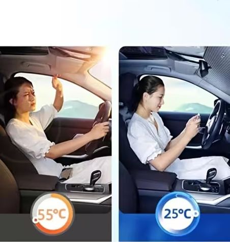 VINTESSY TKNXUCZOTOGÜNEŞLİK-9MKR Katlanabilir Ön Cam Güneşlik Isı Önleyici Araç Perdesi Volkswagen Passat Peugeot 3008 Skoda Superb Nissan Qashqai Akıllı Saat