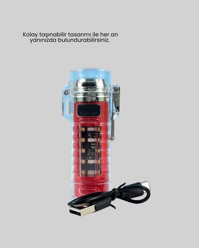 VINTESSY TKNXUCZZZHS232-3MKR Rüzgar Geçirmez Elektrikli Çakmak Hayatta Kalma Tasarımlı Ahşap