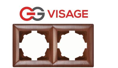 Visage Amazon Ceviz 2 Li Çerçeve - Priz ve Anahtar İçin Uyumlu Çerçeve