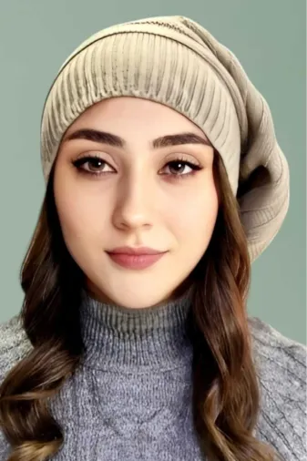 VMD128 Kadın Kışlık Triko Örgü Bere Ve Boyunluk