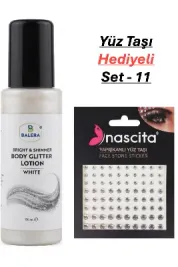 Vücut Losyonu Beyaz Simli 125 ml & Yüz Taşı Hediyeli-11
