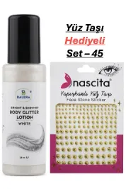 Vücut Losyonu Beyaz Simli 125 ml & Yüz Taşı Hediyeli-45