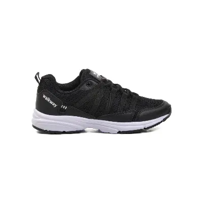 Walkway Siyah Beyaz Tekstil Unisex Spor Ayakkabı