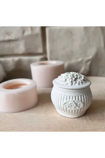 WAMMOLDS çiçeklikutsk Çiçekli Kutu Silikon Kalıp