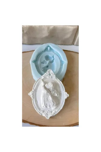 WAMMOLDS flütçalanmeleksk Flüt Çalan Melek Çerçeve Silikon Kalıp