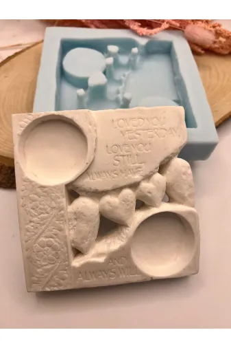 WAMMOLDS sevgililergünüteslightsk Sevgililer Günü İkili Tealight Silikon Kalıp