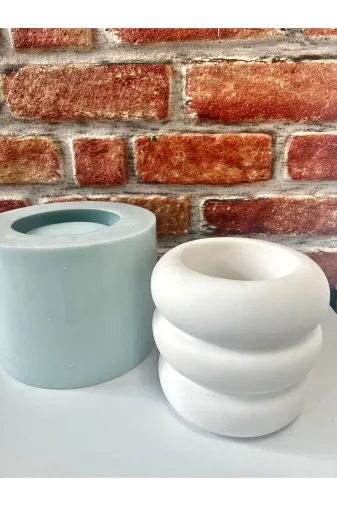 WAMMOLDS üçboğumlusaksısk Üç Boğumlu Saksı Silikon Kalıp