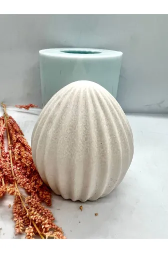 WAMMOLDS wam633 Çizgili Büyük Yumurta Silikon Kalıp