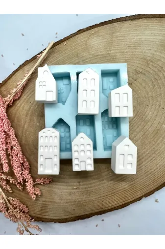 WAMMOLDS wam643 Altılı Minik Ev Serisi Silikon Kalıp